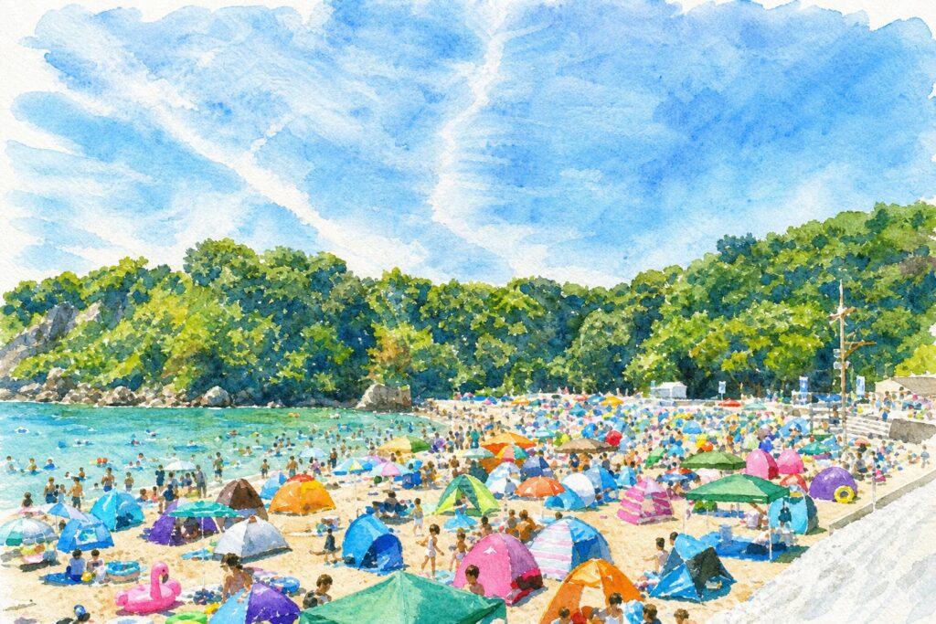 月浜海水浴場をイメージした参考画像