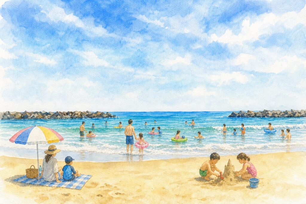 深沼海水浴場をイメージした参考画像