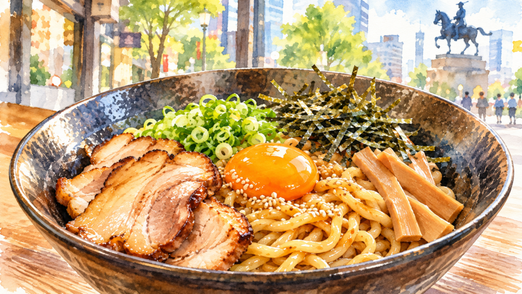 仙台のおすすめ油そば店を紹介するイメージ