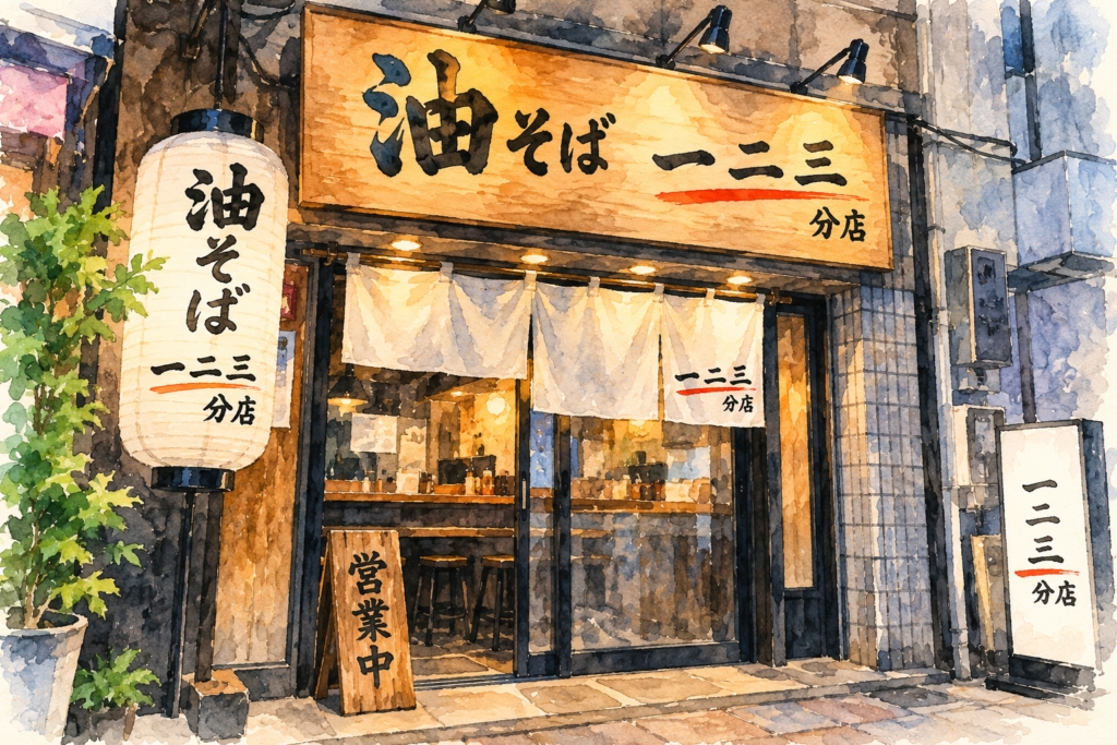 油そば一二三 分店の油そばイメージ