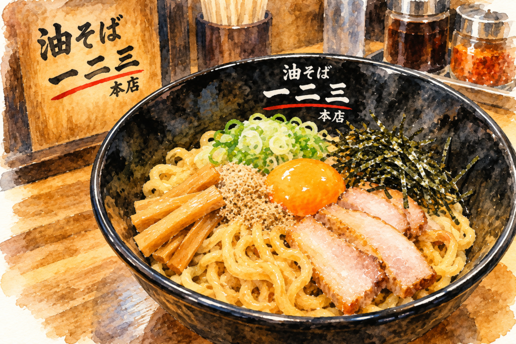 油そば一二三 本店の油そばイメージ