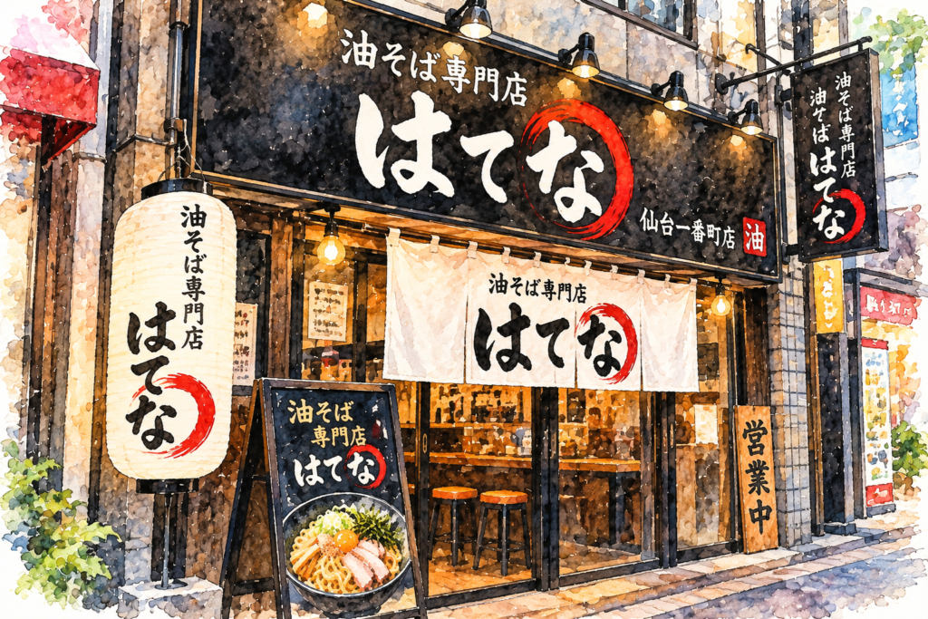 油そば専門店はてな 仙台一番町店の油そばイメージ