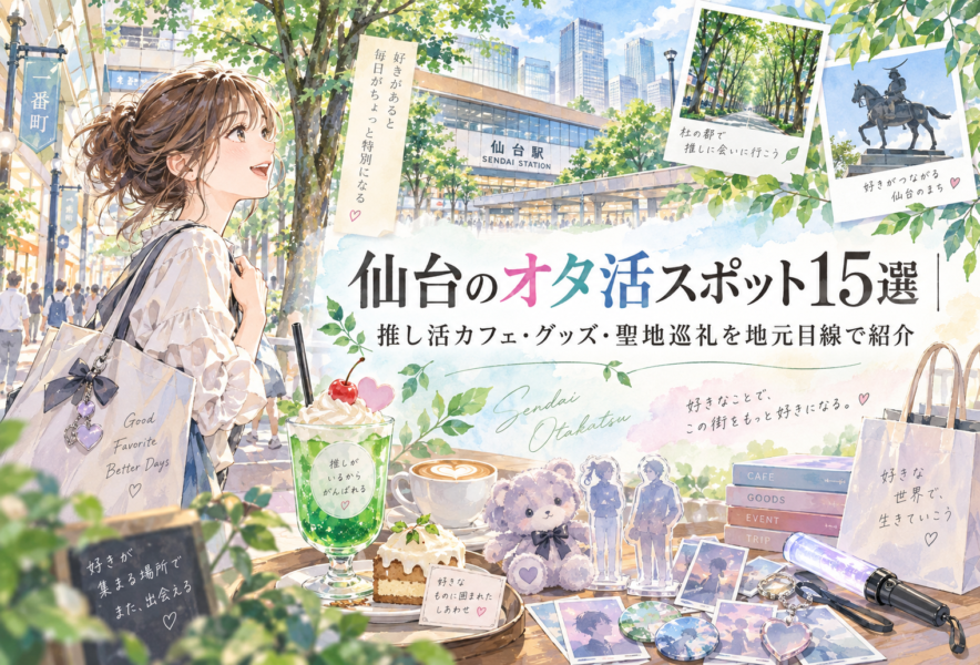 仙台のオタ活スポット15選｜推し活カフェ・グッズ・聖地巡礼を地元目線で紹介