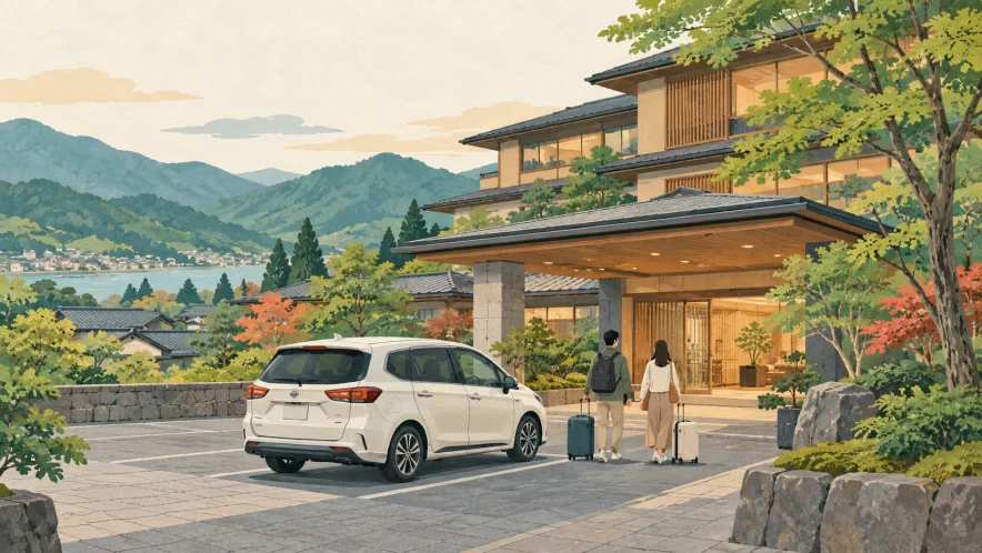 仙台の駐車場無料ホテル3選|予約・車種・エリアで選ぶをテーマにしたイメージイラスト