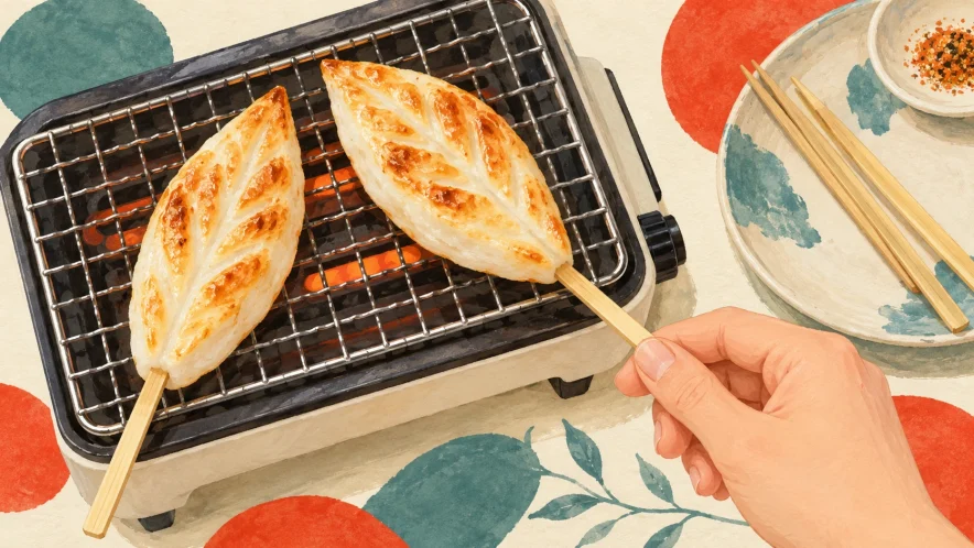 仙台の笹かま体験を比較|阿部蒲鉾店の手焼きと鐘崎の手作りはどう違う?をテーマにしたイメージイラスト
